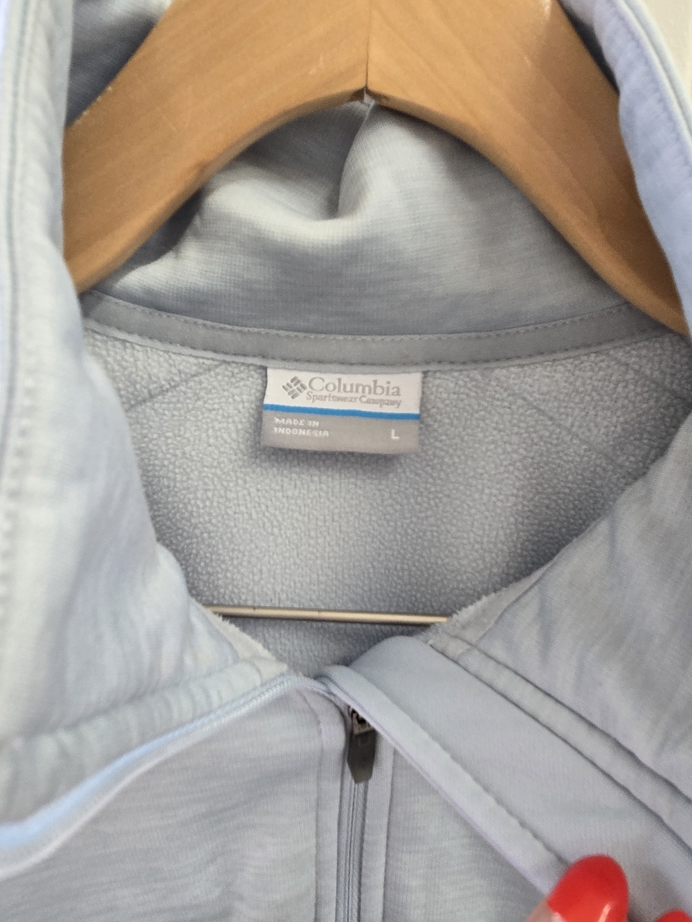 Columbia Women's Light Blue Quarter-Zip Pullover - Picture 4 of 5